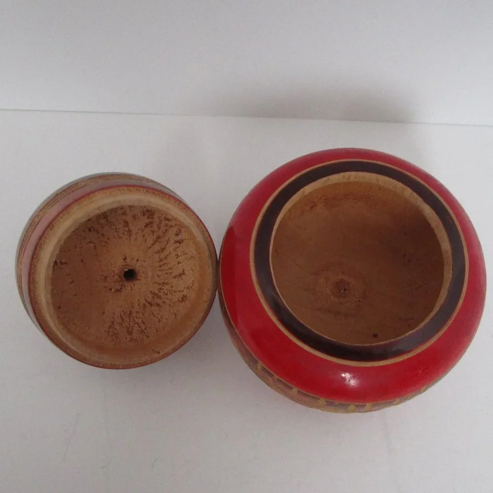 lathe turned wooden trinket box
